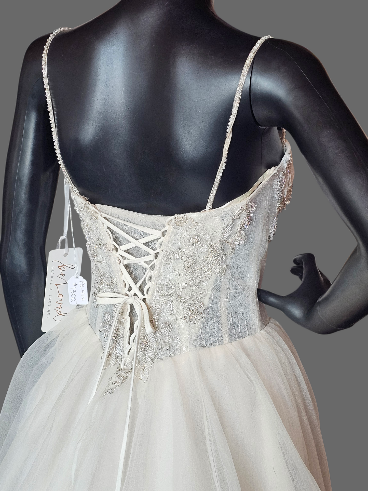 Champagne Ballgown Sweetheart Corset Bodice Wedding Gown - Beloved