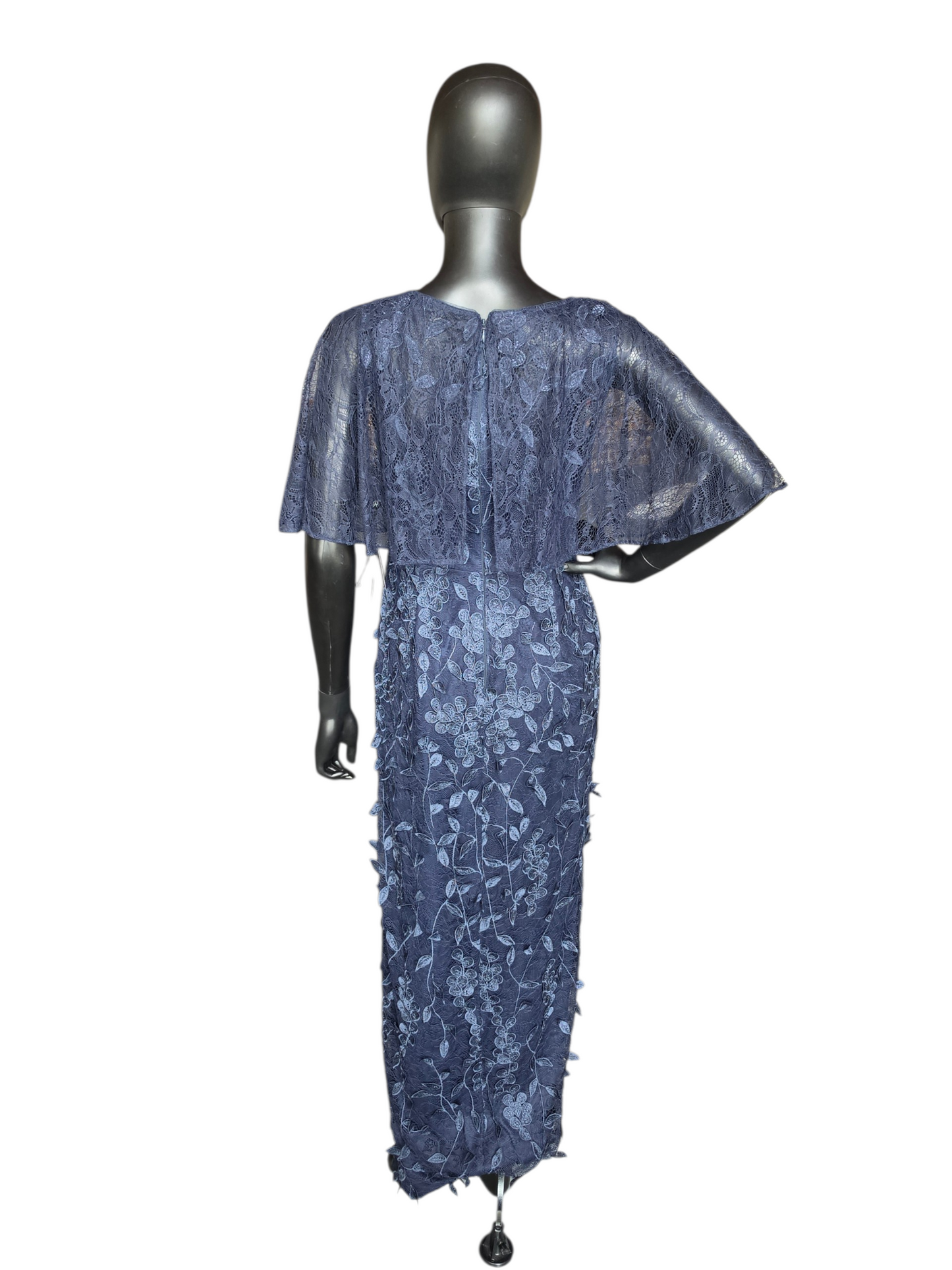 Navy 3D Floral Flutter - Adrianna Papell