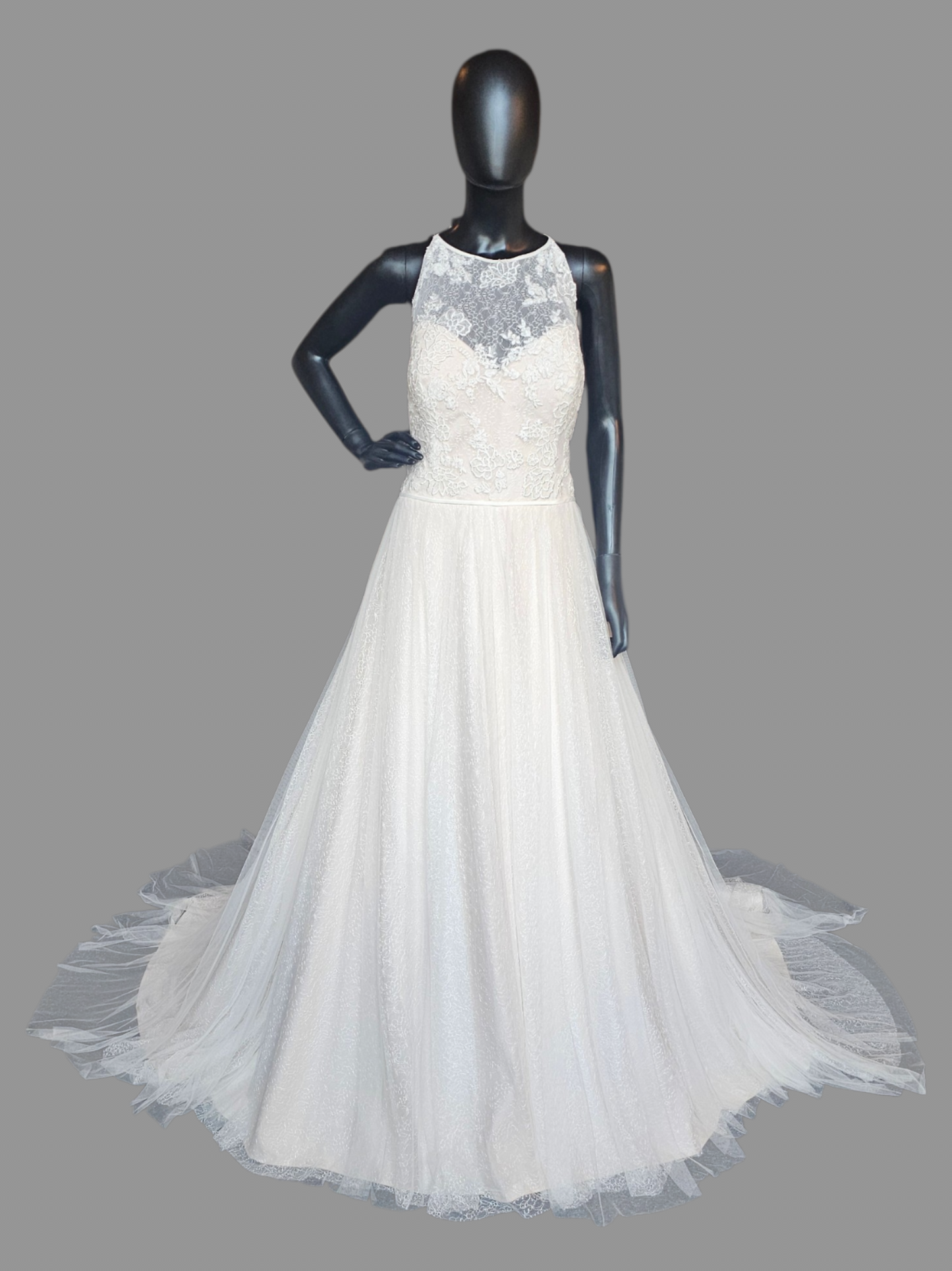 Blush Lace Racer Halter - Maggie Sottero