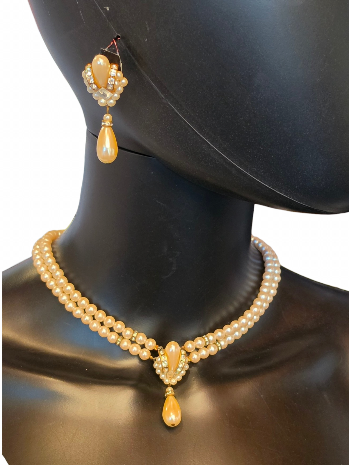 Vintage Pearl Choker/Earring Set