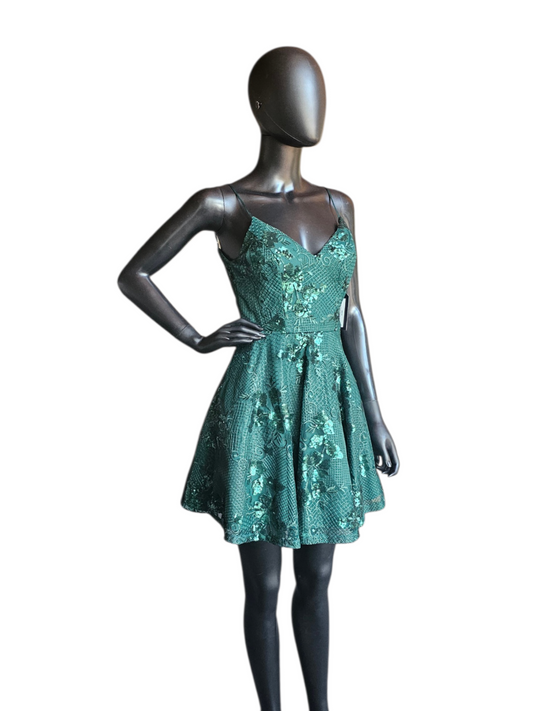 Forest Green Babydoll Glitter NWT - City Studio