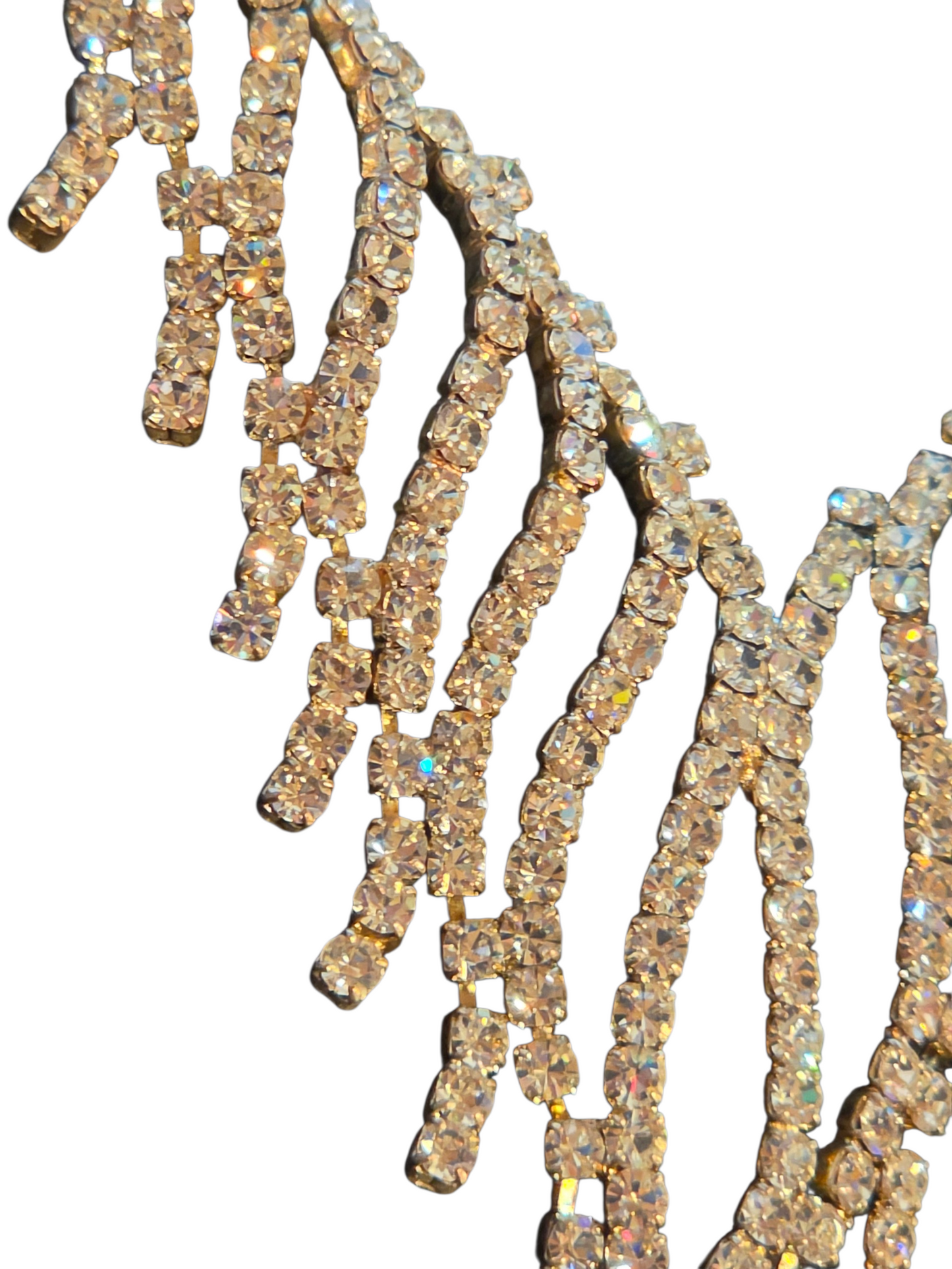 Deep V-Crystal Necklace